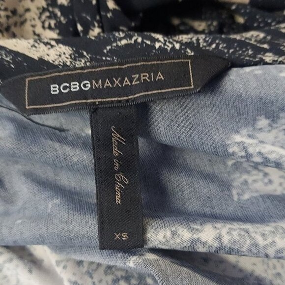 BCBGMAXAZRIA Alberta Womens Brown tan printed full wrap 3/4 sleeve dress Sz XS - Picture 7 of 9